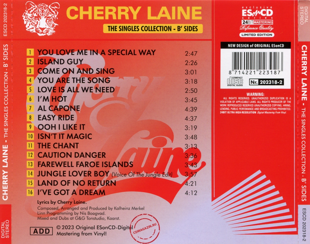 Audio CD: Cherry Laine (2023) The Singles Collection - B' Sides Audio CD: Cherry Laine (2023) The Singles Collection - B' Sides