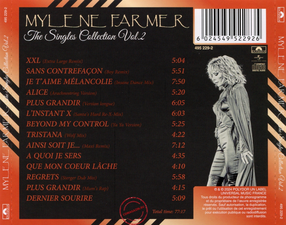 Audio CD: Mylene Farmer (2024) The Singles Collection Vol. 2 Audio CD: Mylene Farmer (2024) The Singles Collection Vol. 2