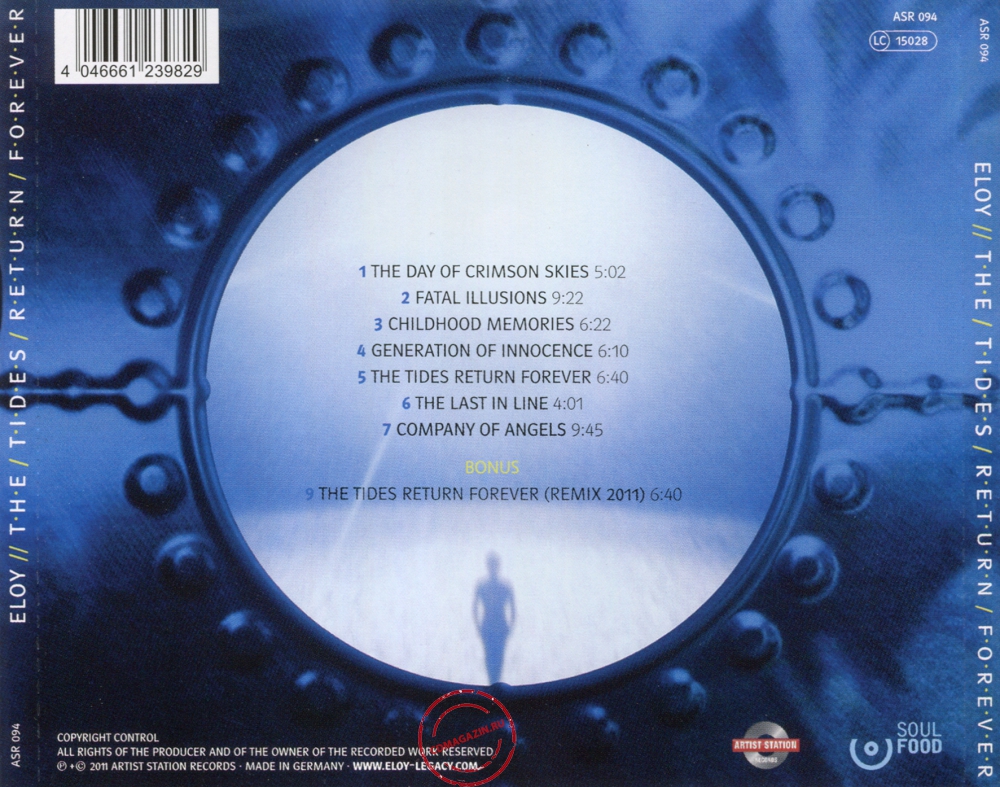Audio CD: Eloy (1994) The Tides Return Forever Audio CD: Eloy (1994) The Tides Return Forever