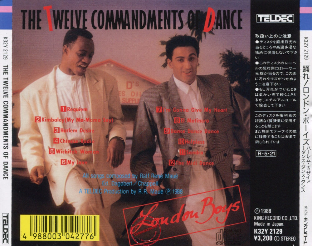 Audio CD: London Boys (1988) The Twelve Commandments Of Dance Audio CD: London Boys (1988) The Twelve Commandments Of Dance
