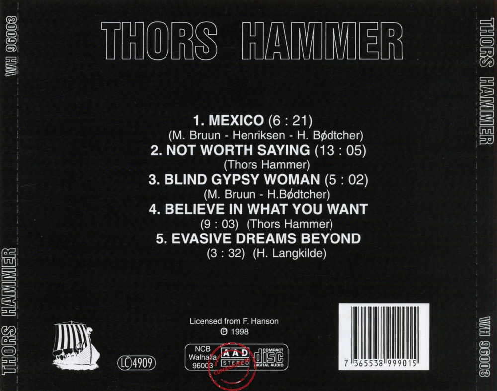 Audio CD: Thors Hammer (1971) Thors Hammer