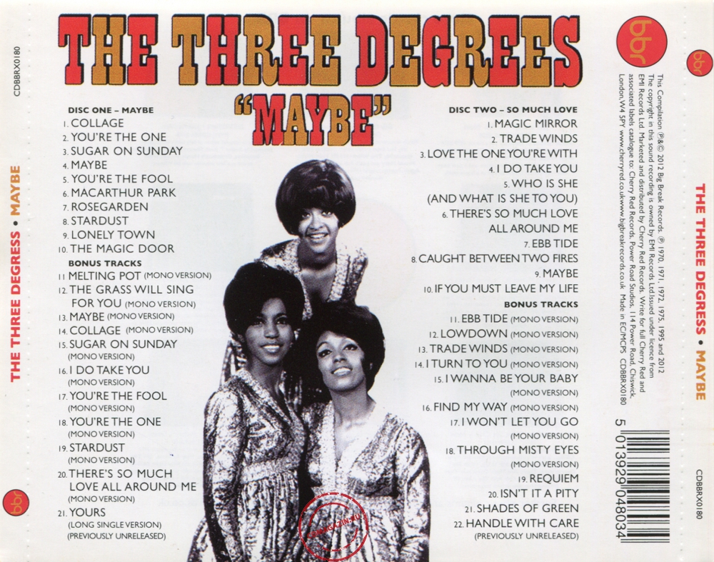 Audio CD: Three Degrees (1970) Maybe + So Much Love Audio CD: Three Degrees (1970) Maybe + So Much Love