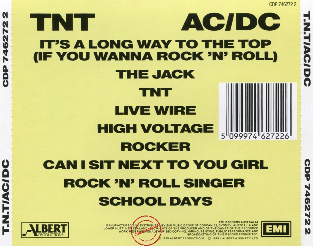 Audio CD: AC/DC (1975) T.N.T. Audio CD: AC/DC (1975) T.N.T.