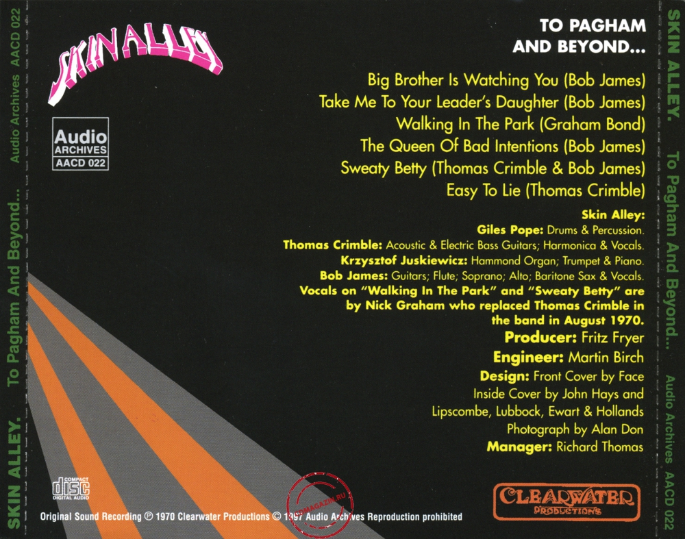 Audio CD: Skin Alley (1970) To Pagham And Beyond... Audio CD: Skin Alley (1970) To Pagham And Beyond...