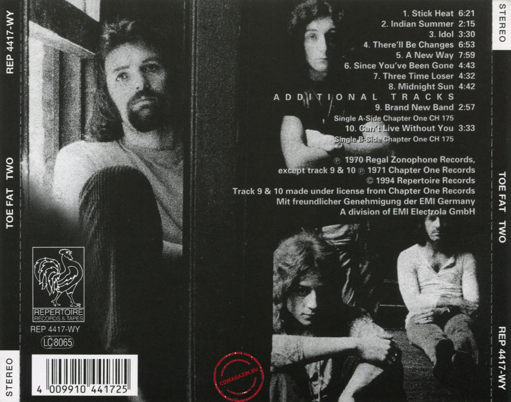 Audio CD: Toe Fat (1970) Two Audio CD: Toe Fat (1970) Two