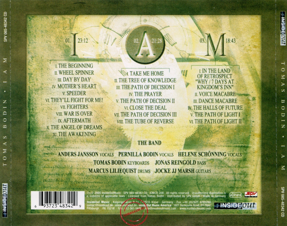Audio CD: Tomas Bodin (2005) I A M