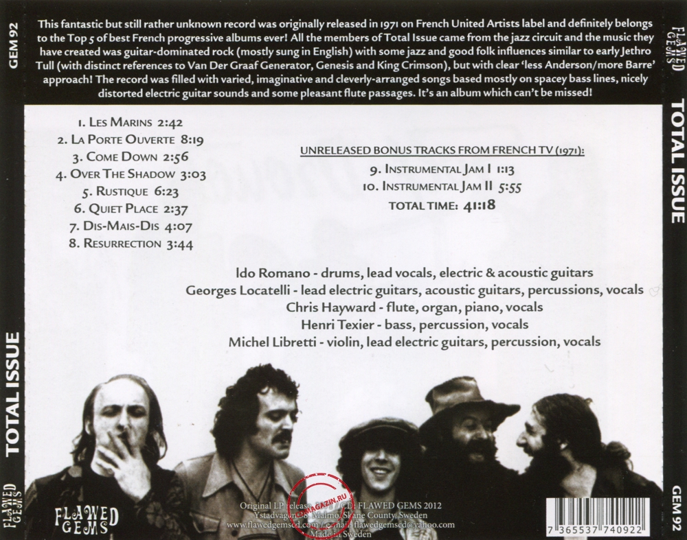 Audio CD: Total Issue (2) (1971) Total Issue