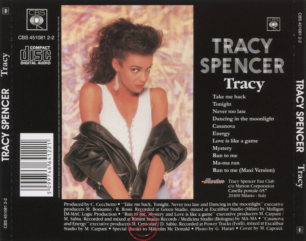 Audio CD: Tracy Spencer (1987) Tracy