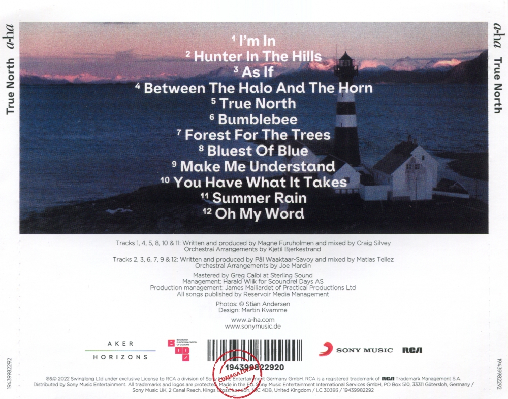 Audio CD: A-ha (2022) True North Audio CD: A-ha (2022) True North