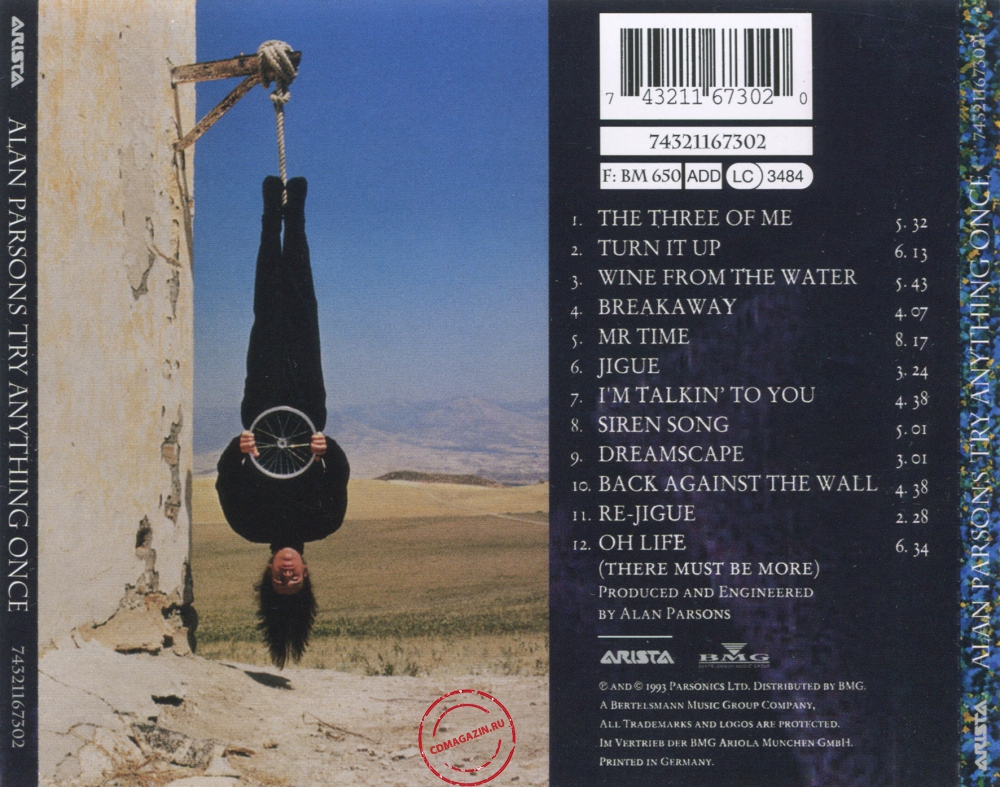 Audio CD: Alan Parsons (1993) Try Anything Once Audio CD: Alan Parsons (1993) Try Anything Once