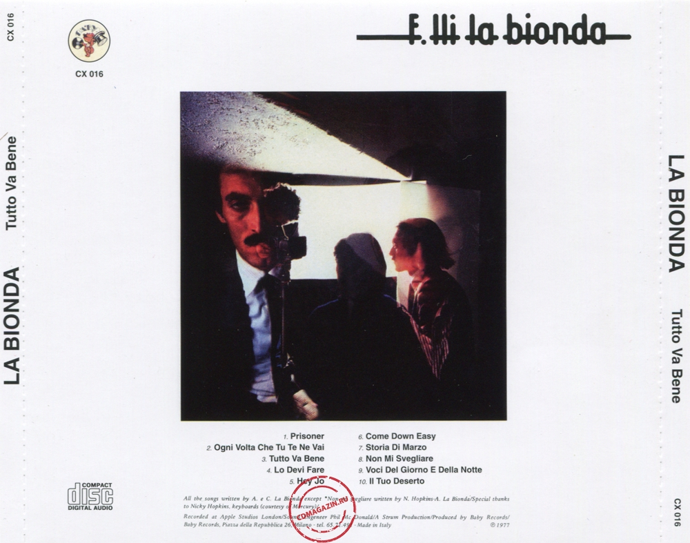 Audio CD: La Bionda (1977) Tutto Va Bene