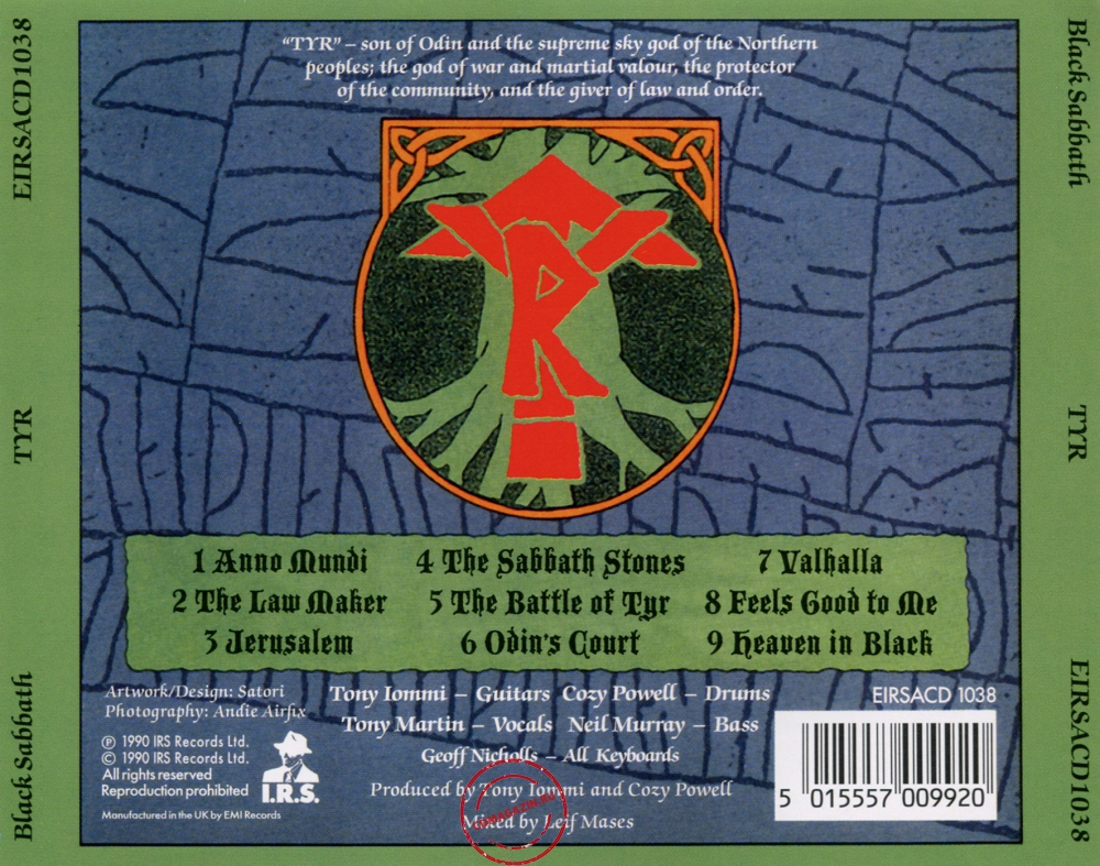 Audio CD: Black Sabbath (1990) Tyr Audio CD: Black Sabbath (1990) Tyr