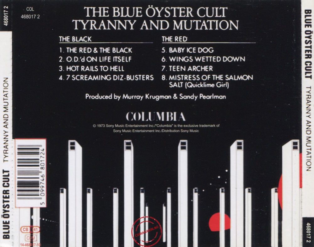 Audio CD: Blue Oyster Cult (1973) Tyranny And Mutation Audio CD: Blue Oyster Cult (1973) Tyranny And Mutation