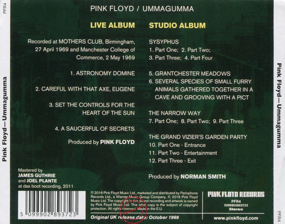 Audio CD: Pink Floyd (1969) Ummagumma Audio CD: Pink Floyd (1969) Ummagumma