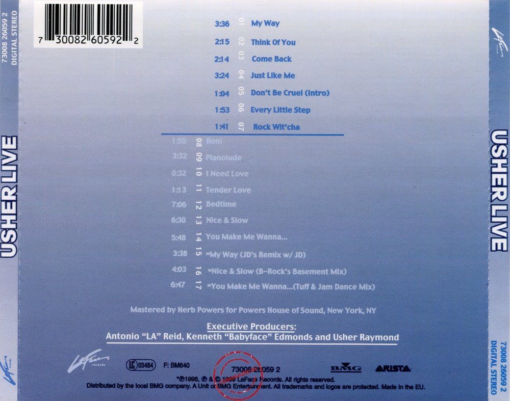 Audio CD: Usher (1998) Live Audio CD: Usher (1998) Live