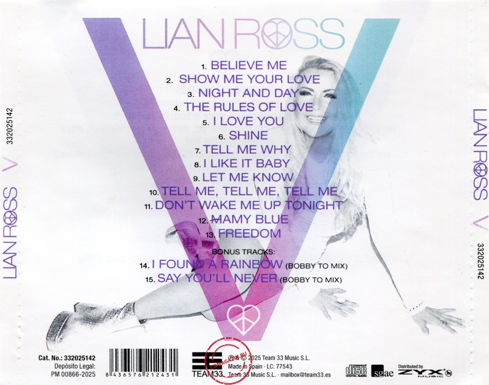 Audio CD: Lian Ross (2025) V
