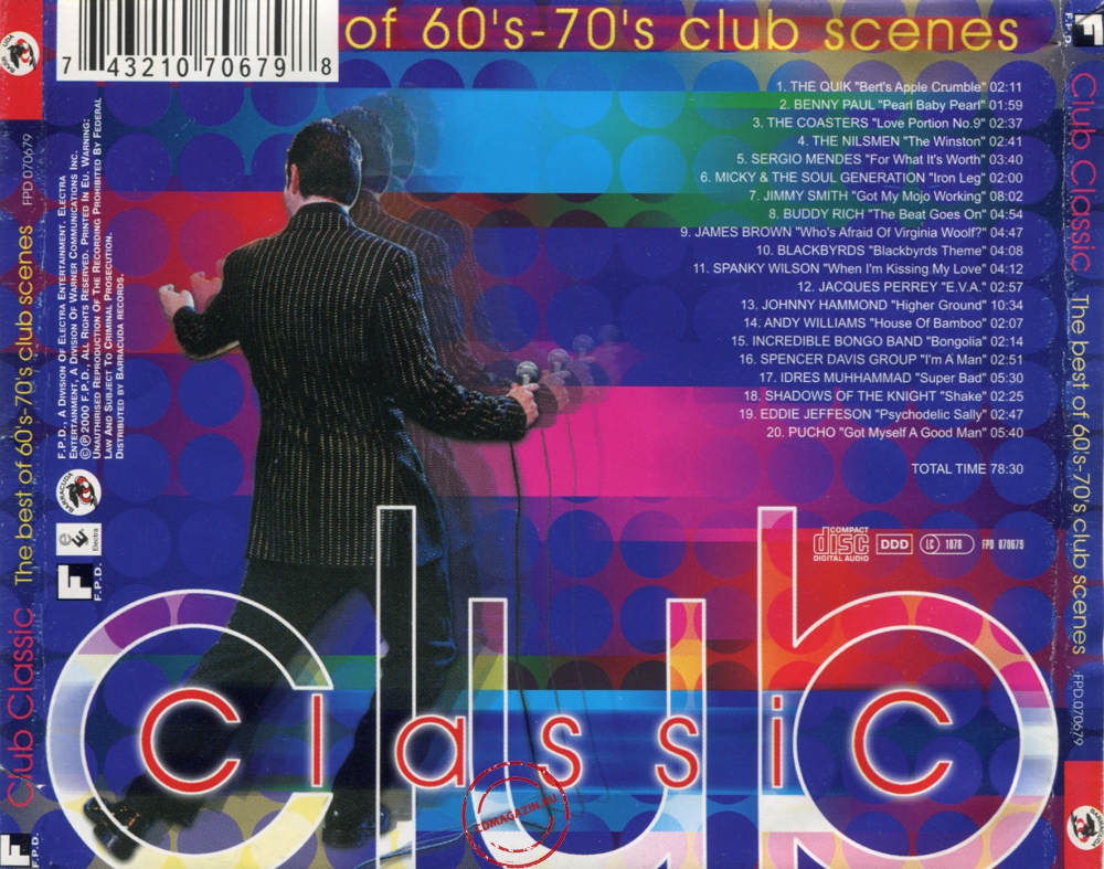 Audio CD: VA Club Classic (2000) The Best Of 60's-70's Club Scenes