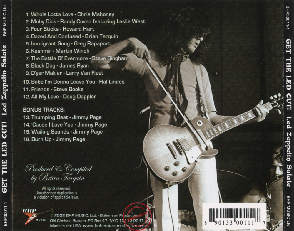 Audio CD: VA Get The Led Out! (2008) Led Zeppelin Salute