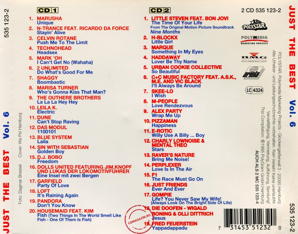 Audio CD: VA Just The Best (1995) Vol. 6