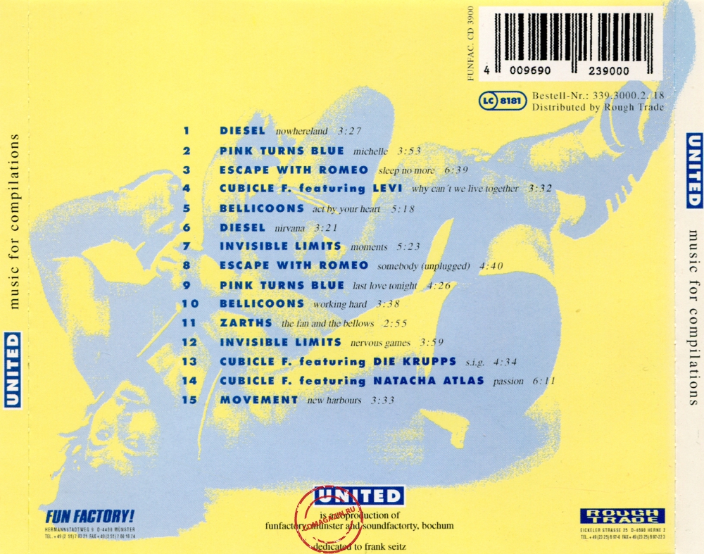 Audio CD: VA United (Music For Compilations) (1993) Compilation Audio CD: VA United (Music For Compilations) (1993) Compilation