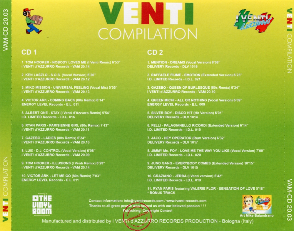 Audio CD: VA Venti Compilation (2014) Vol. 3 Audio CD: VA Venti Compilation (2014) Vol. 3