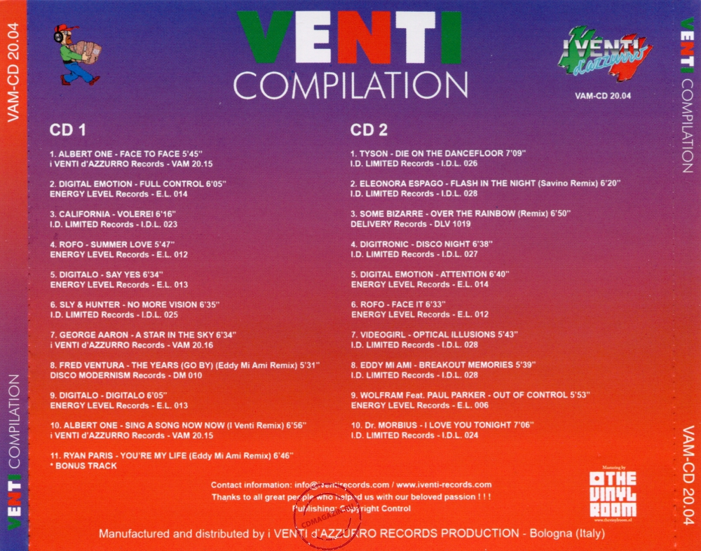 Audio CD: VA Venti Compilation (2016) Vol. 4 Audio CD: VA Venti Compilation (2016) Vol. 4