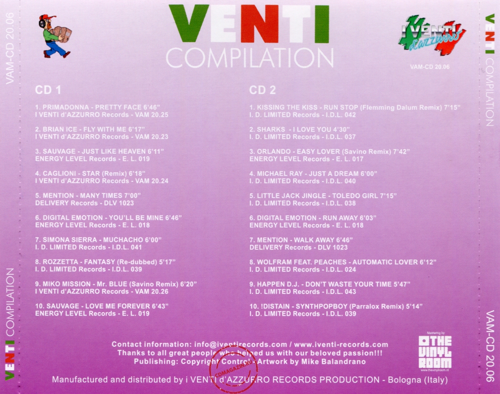 Audio CD: VA Venti Compilation (2020) Vol. 6