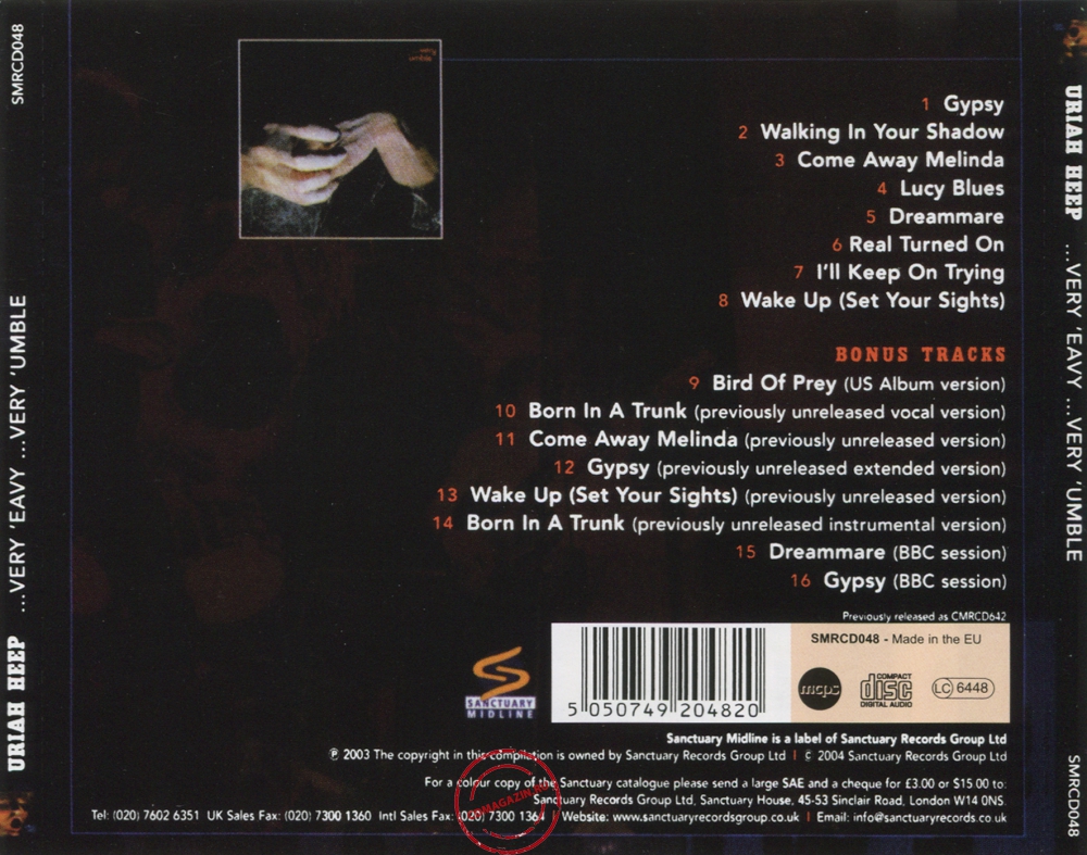 Audio CD: Uriah Heep (1970) ...Very 'Eavy ...Very 'Umble Audio CD: Uriah Heep (1970) ...Very 'Eavy ...Very 'Umble