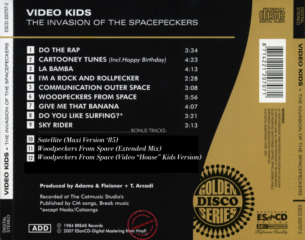 Audio CD: Video Kids (1984) The Invasion Of The Spacepeckers