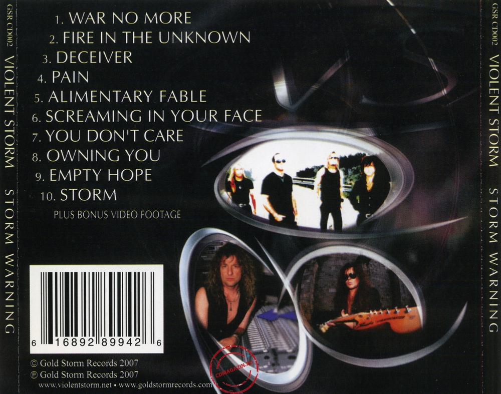 Audio CD: Violent Storm (2) (2007) Storm Warning Audio CD: Violent Storm (2) (2007) Storm Warning
