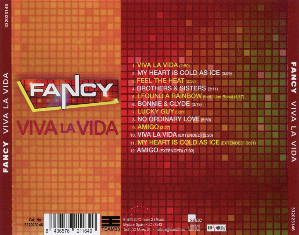 Audio CD: Fancy (2023) Viva La Vida Audio CD: Fancy (2023) Viva La Vida