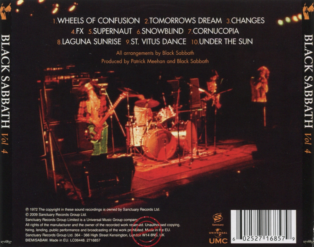 Audio CD: Black Sabbath (1972) Vol. 4 Audio CD: Black Sabbath (1972) Vol. 4