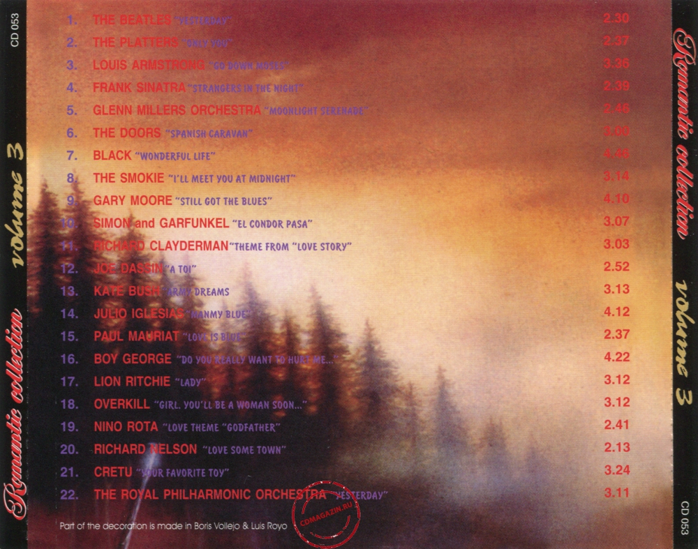 Audio CD: VA Romantic Collection (1996) Volume 3 Audio CD: VA Romantic Collection (1996) Volume 3