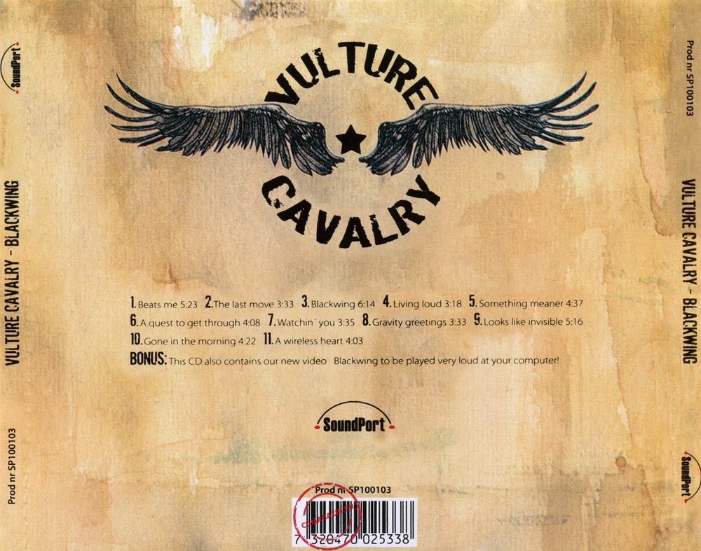 Audio CD: Vulture Cavalry (2003) Blackwing Audio CD: Vulture Cavalry (2003) Blackwing