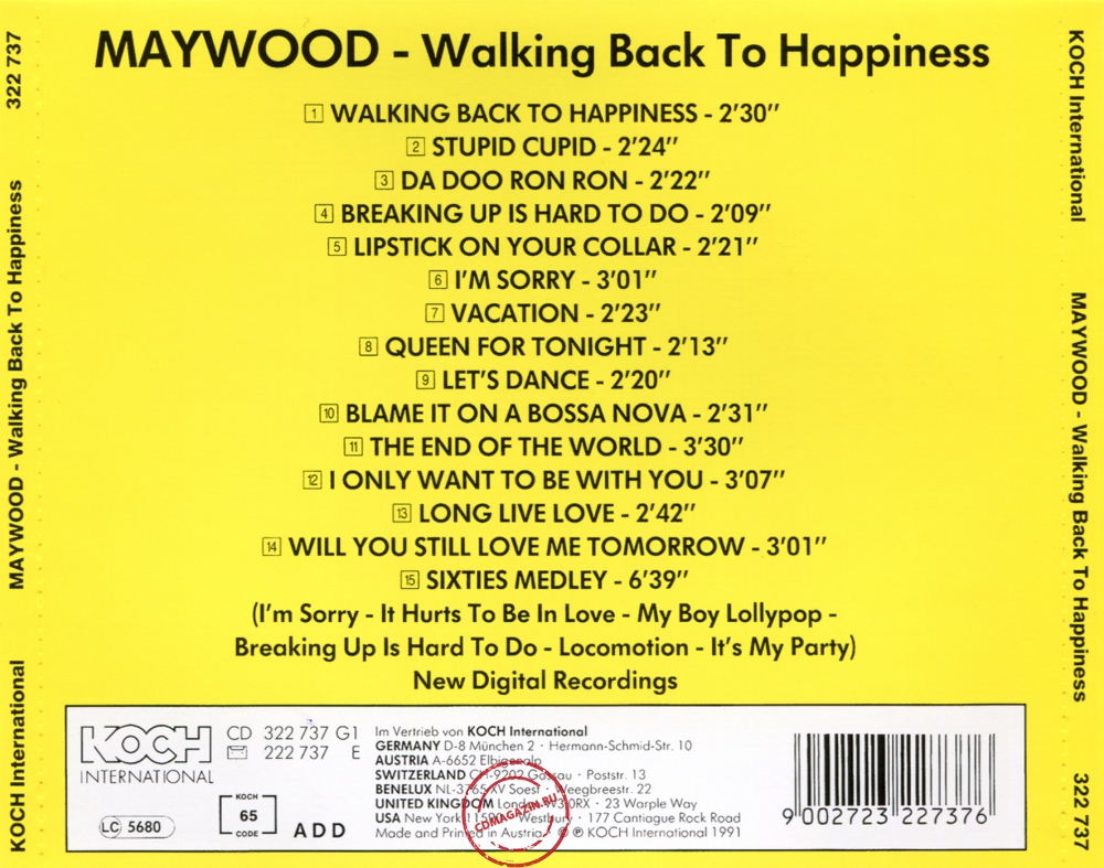 Audio CD: Maywood (1991) Walking Back To Happiness Audio CD: Maywood (1991) Walking Back To Happiness