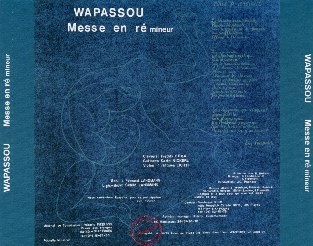 Audio CD: Wapassou (1976) Messe En Re Mineur Audio CD: Wapassou (1976) Messe En Re Mineur