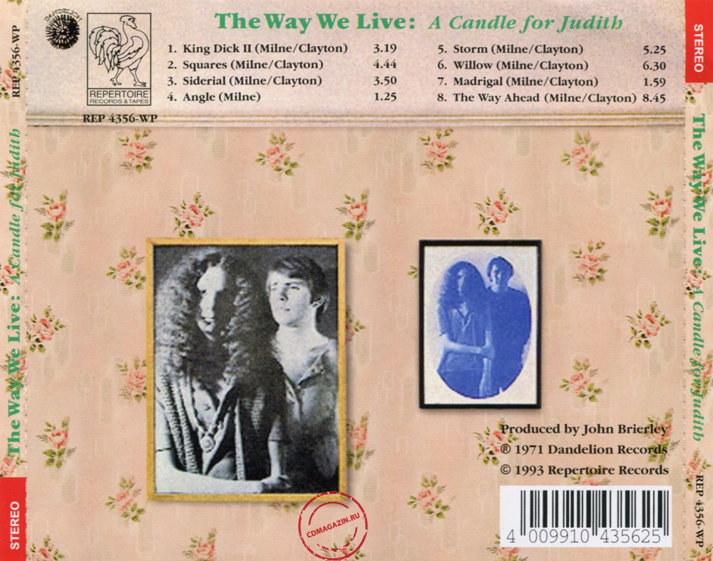 Audio CD: Way We Live (1971) A Candle For Judith