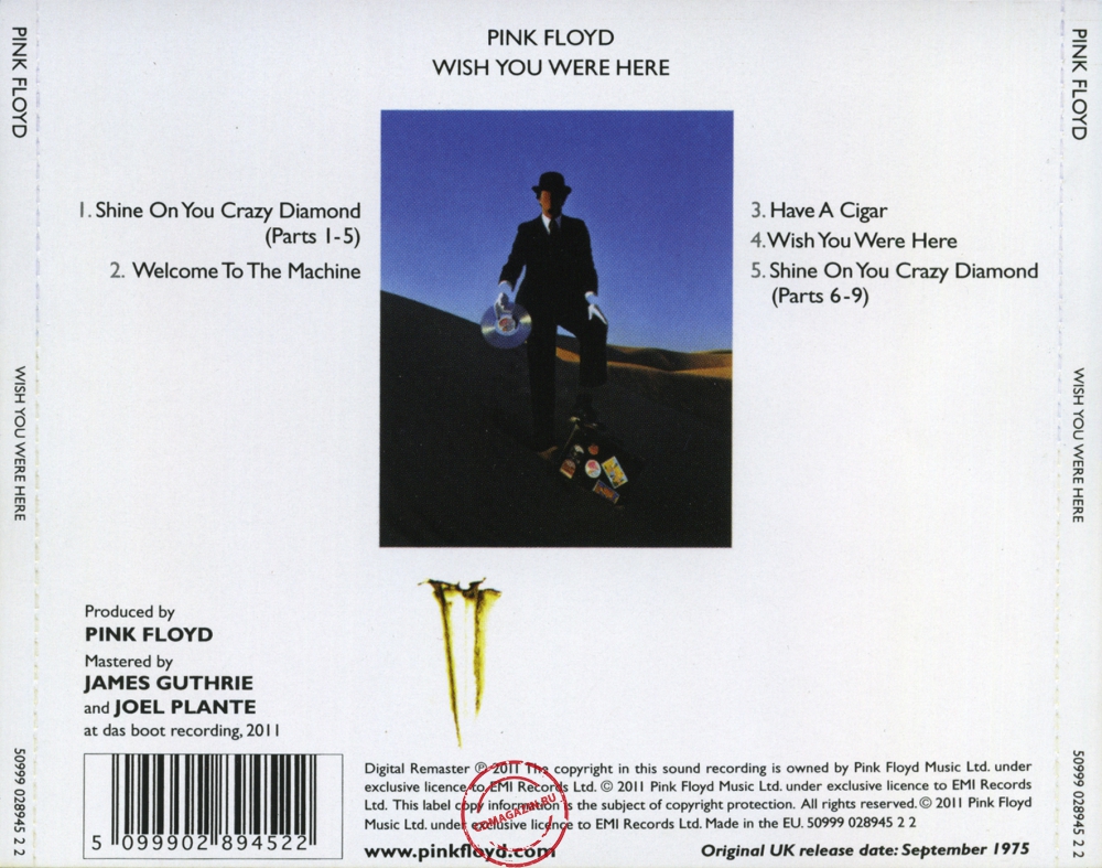 Audio CD: Pink Floyd (1975) Wish You Were Here