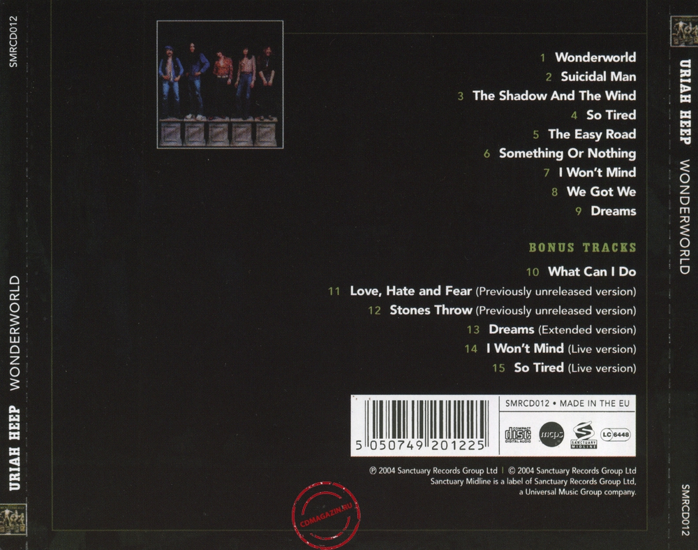 Audio CD: Uriah Heep (1974) Wonderworld Audio CD: Uriah Heep (1974) Wonderworld