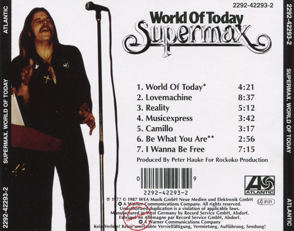 Audio CD: Supermax (1977) World Of Today