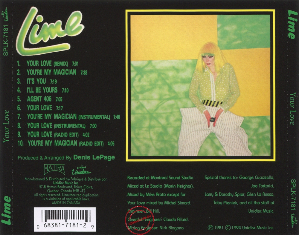 Audio CD: Lime (2) (1981) Your Love Audio CD: Lime (2) (1981) Your Love