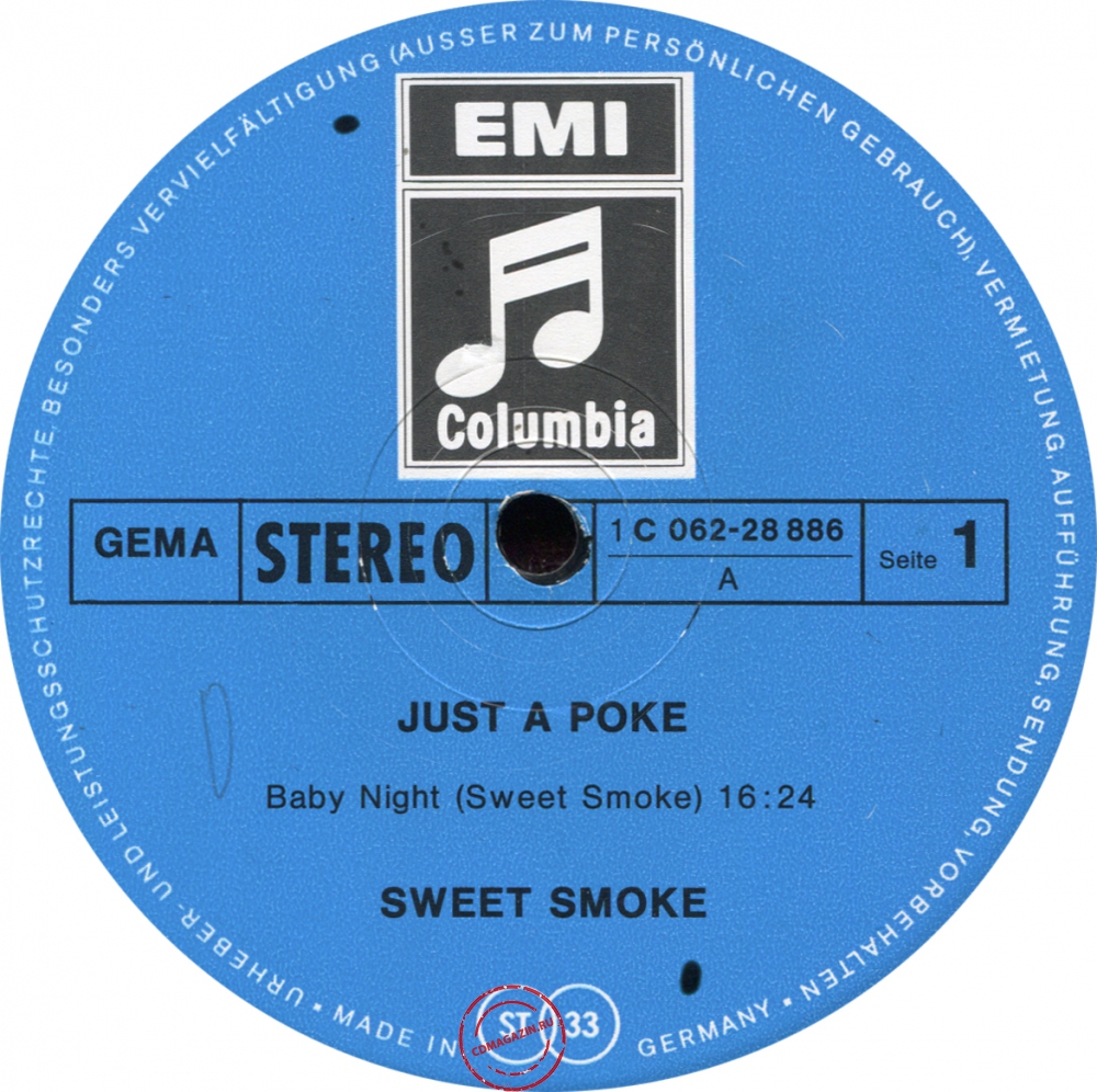 Оцифровка винила: Sweet Smoke (1970) Just A Poke Оцифровка винила: Sweet Smoke (1970) Just A Poke