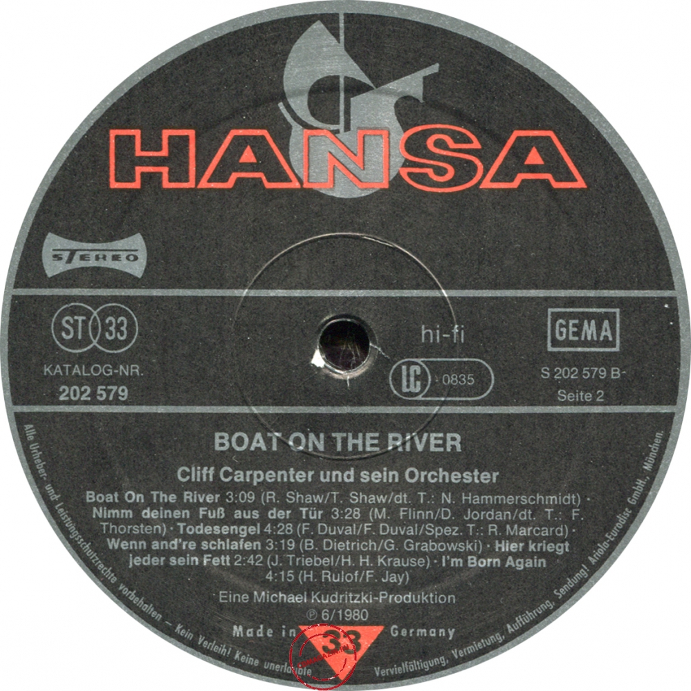 Оцифровка винила: Cliff Carpenter (1980) Boat On The River Оцифровка винила: Cliff Carpenter (1980) Boat On The River