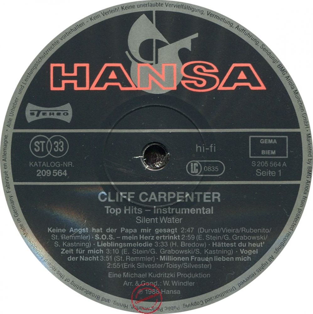 Оцифровка винила: Cliff Carpenter (1988) Silent Water