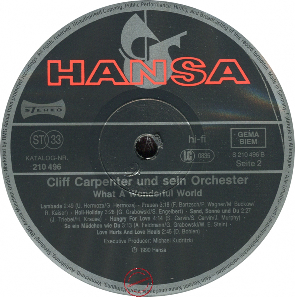 Оцифровка винила: Cliff Carpenter (1990) What A Wonderful World Оцифровка винила: Cliff Carpenter (1990) What A Wonderful World