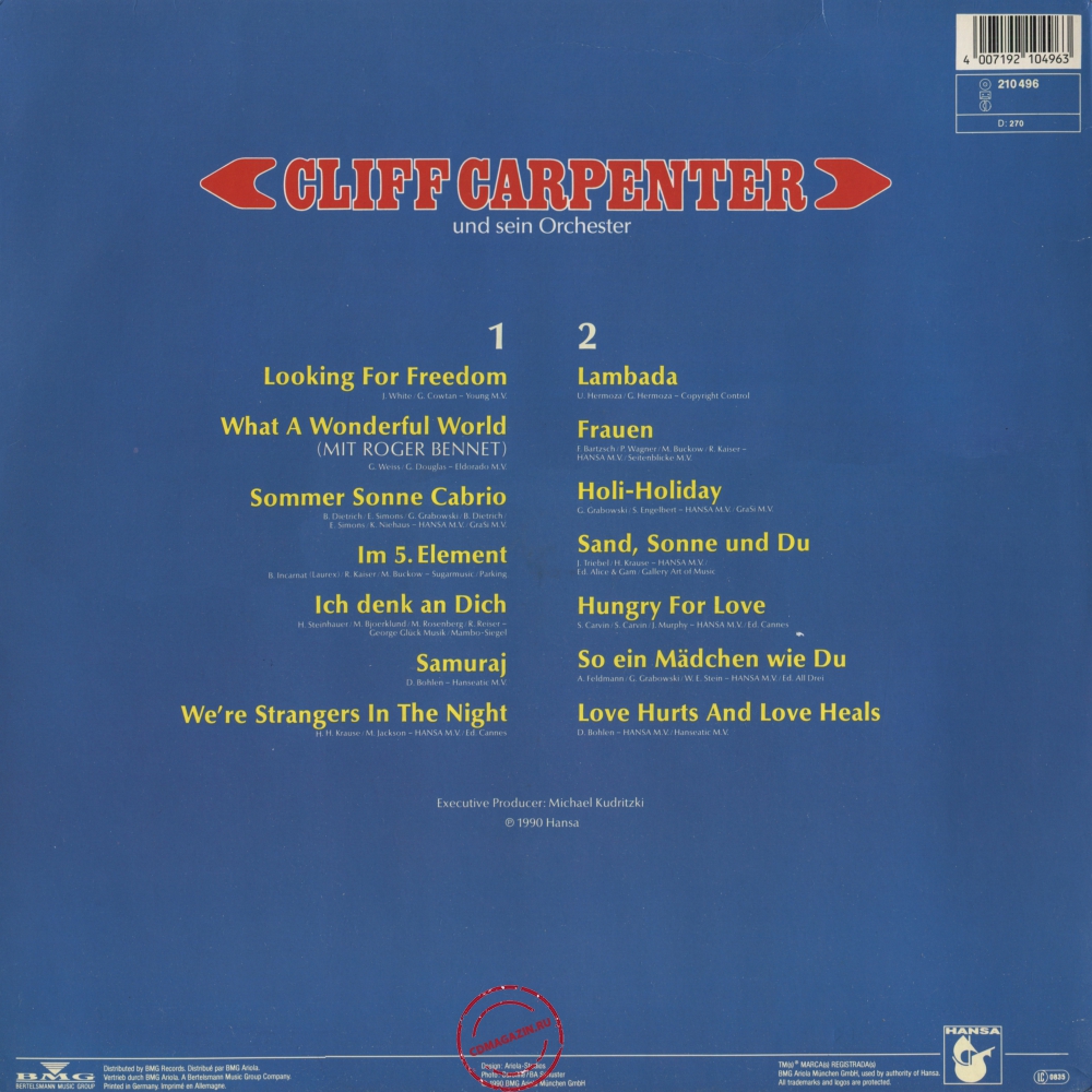 Оцифровка винила: Cliff Carpenter (1990) What A Wonderful World