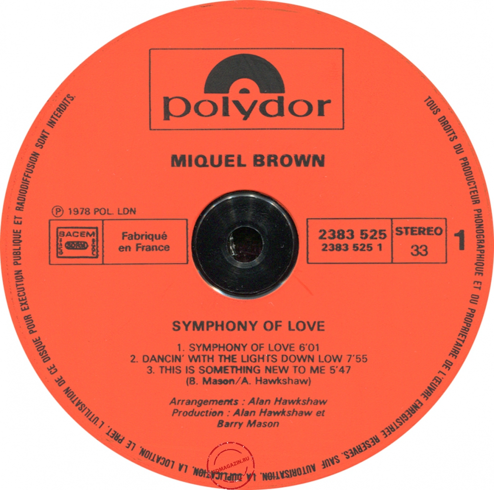 Оцифровка винила: Miquel Brown (1978) Symphony Of Love