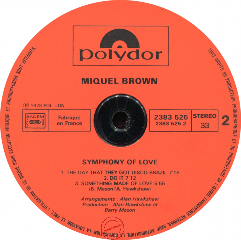 Оцифровка винила: Miquel Brown (1978) Symphony Of Love