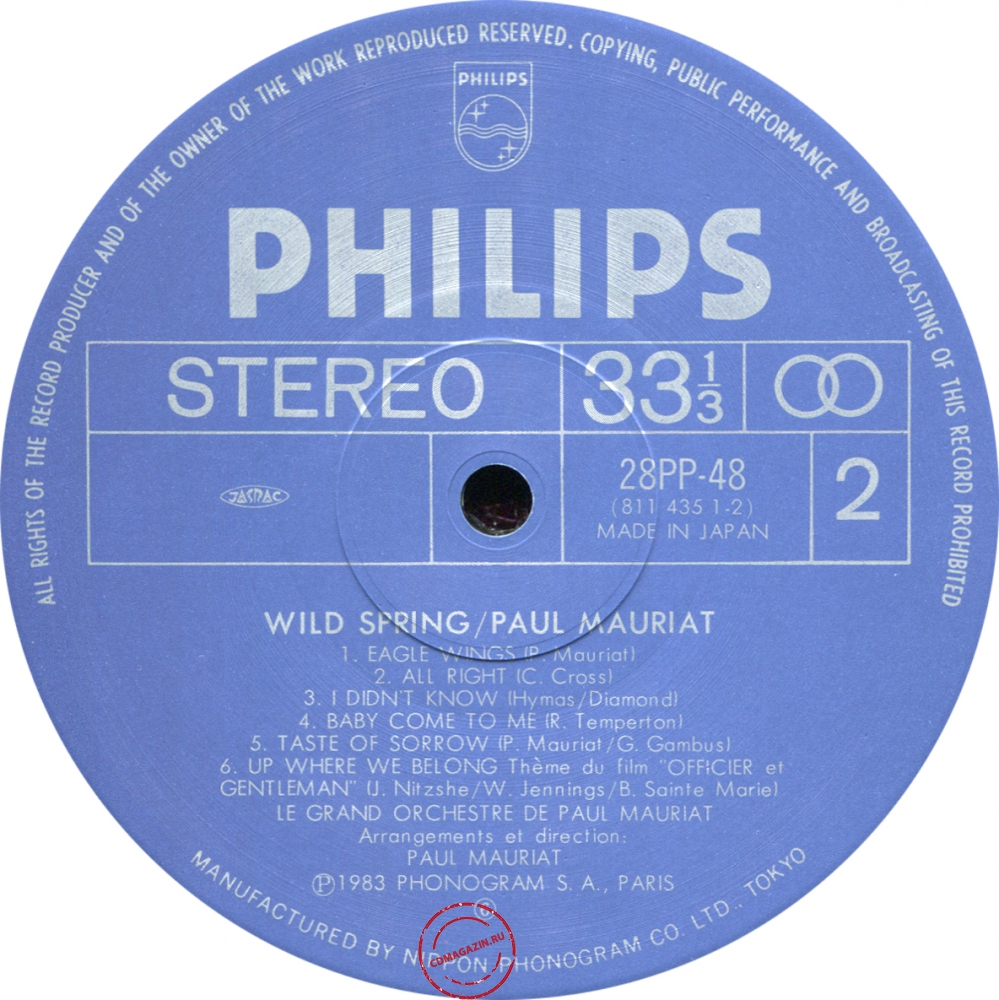 Оцифровка винила: Paul Mauriat (1983) Wild Spring Оцифровка винила: Paul Mauriat (1983) Wild Spring