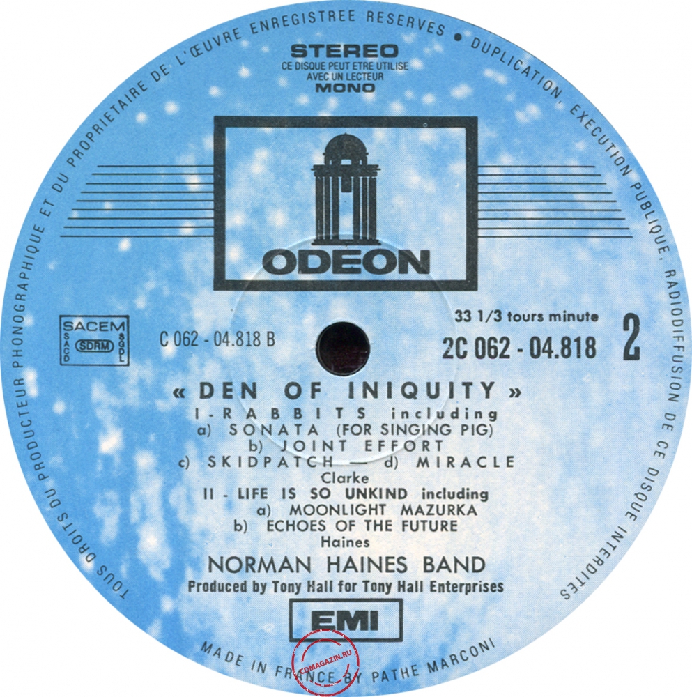 Оцифровка винила: Norman Haines Band (1971) Den Of Iniquity Оцифровка винила: Norman Haines Band (1971) Den Of Iniquity